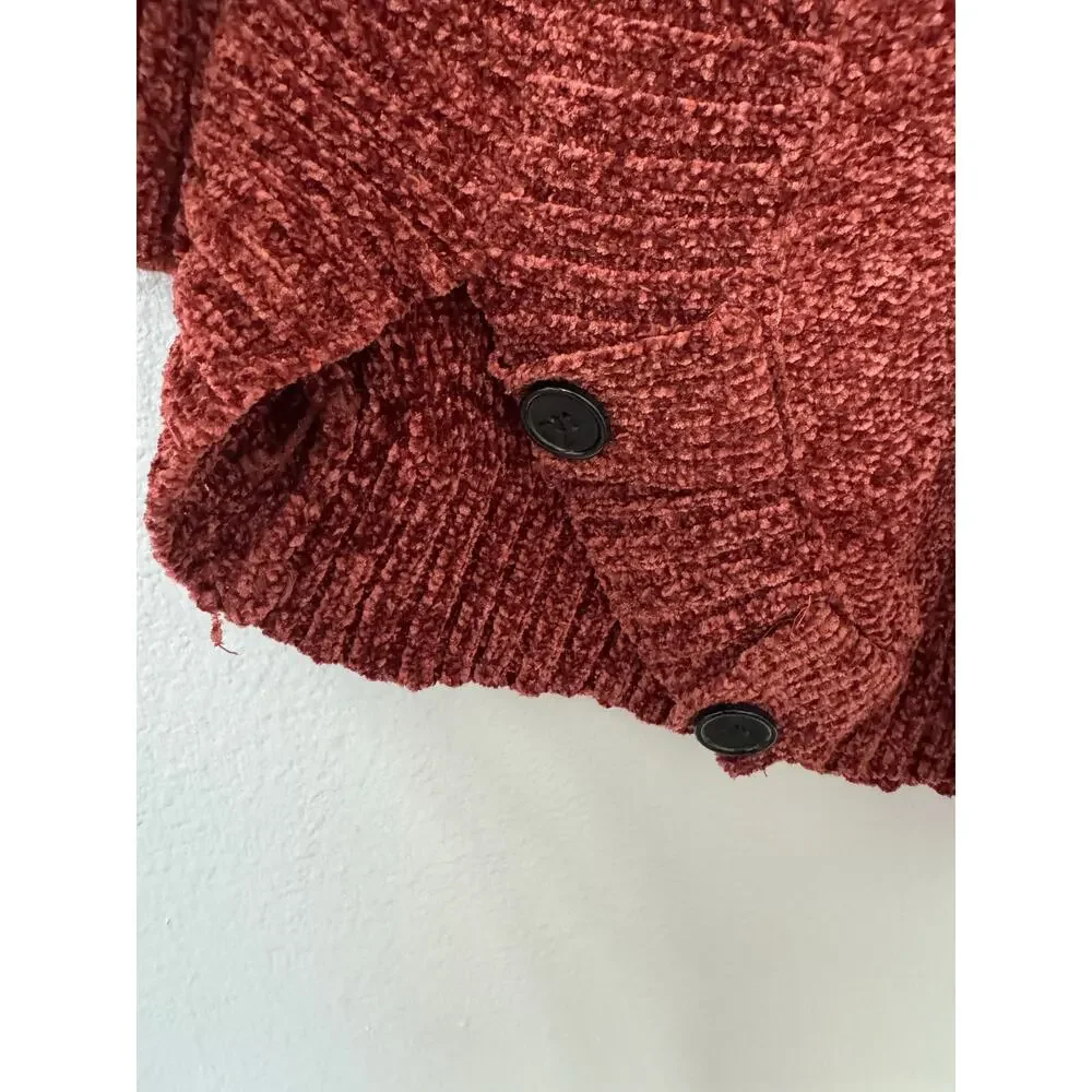 Soft Surroundings Cowl Neck Knit‎ Sweater Button Accents Size Medium